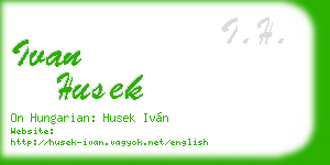ivan husek business card